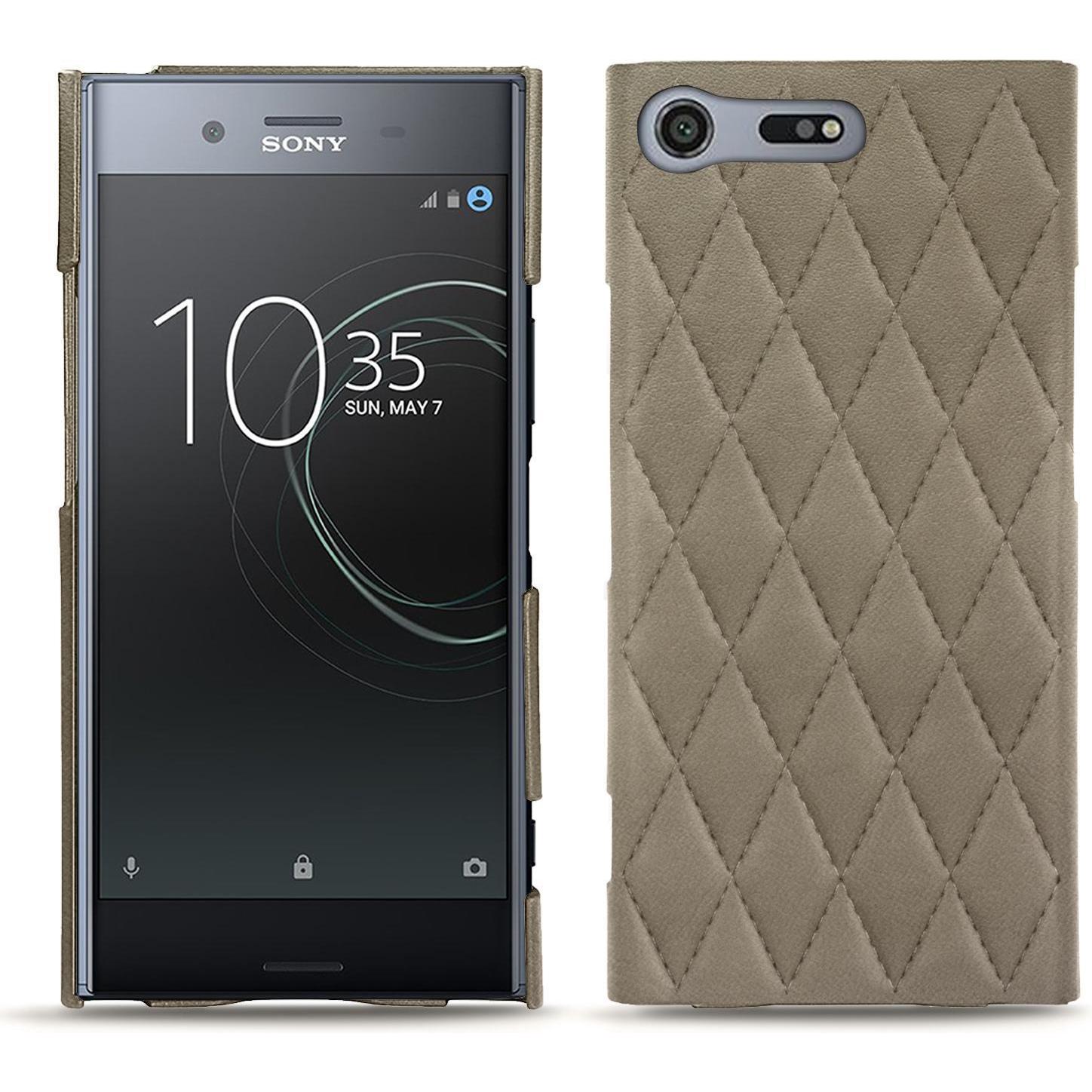 Noreve Lederschutzhülle (Sony Xperia XZ Premium), Smartphone Hülle, Beige