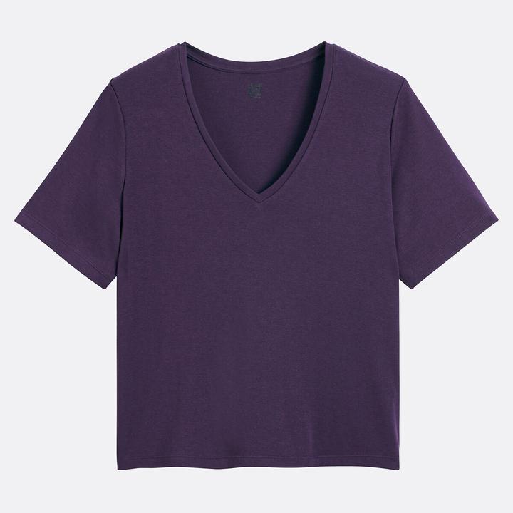 Actual product image La Redoute Collections T-Shirt mit V-Ausschnitt (S)