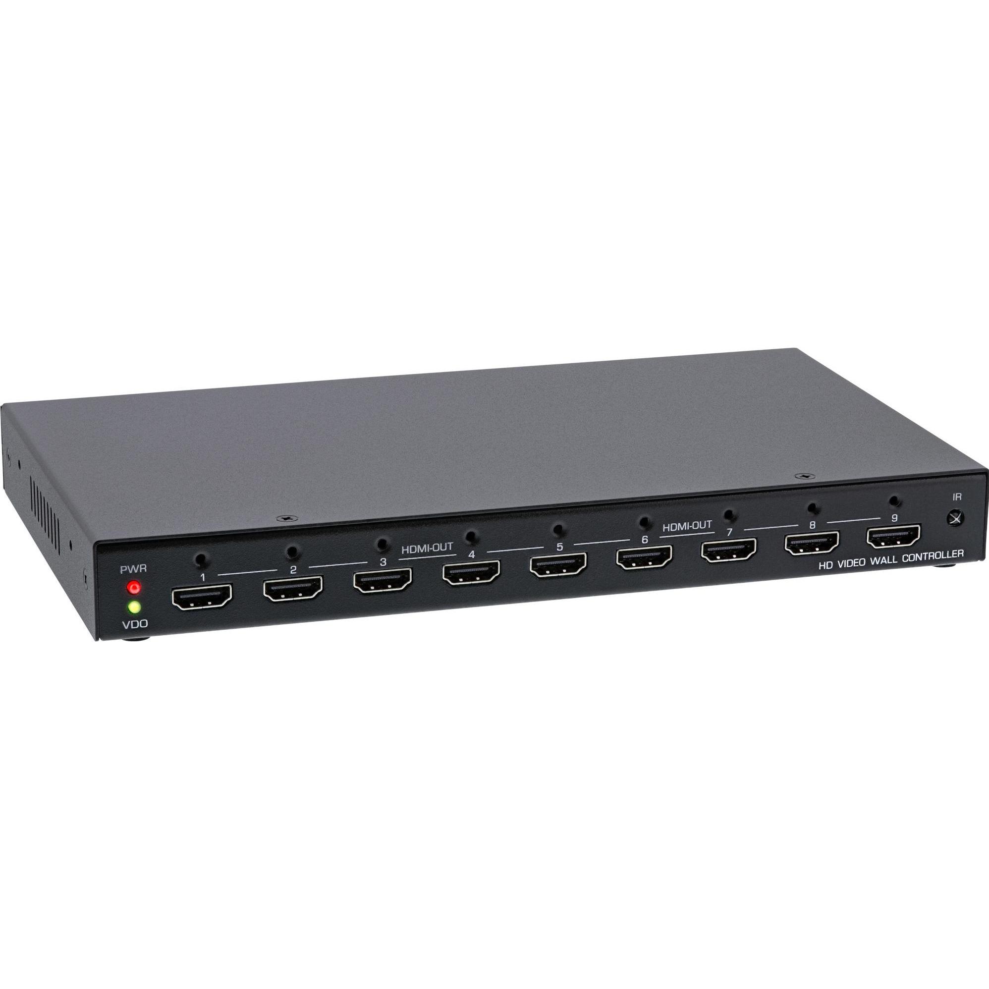 InLine HDMI Videowand Verteiler 1 auf 9, Switch Box