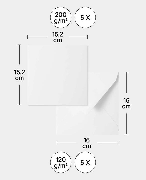 Immagine prodotto I Am Creative Biglietti + Buste (160 x 160 mm, 5 x)