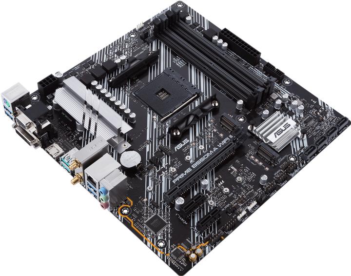 Productafbeelding ASUS MB PRIME -A WI-FI II AMD,AM4,DDR4,mATX (AM4, AMD B550, mATX)