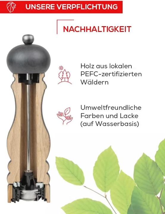 Produktbild Peugeot PARIS U'SELECT Zirlion Salzmühle rot lackiert 30 cm (Meersalz, Salz)