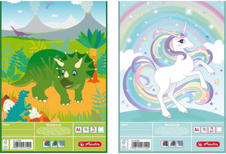 Herlitz Colouring Pad A4 75BL 3Motifs (A4, Plain)