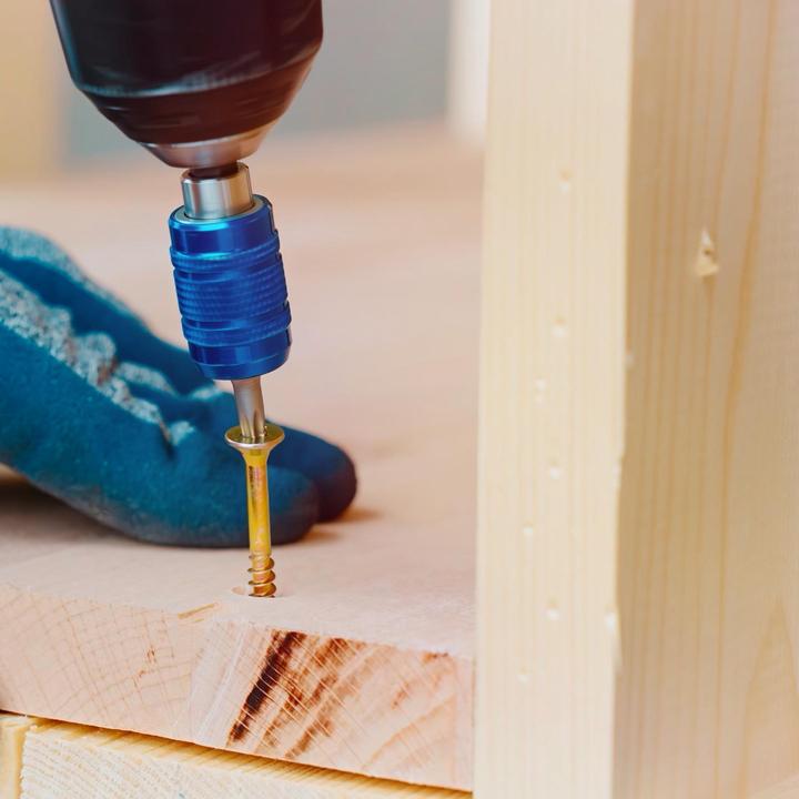 Image du produit Helpmate Universalschrauben Senkkopf 4x40, gelb passiviert, T-Antrieb, 450 Stück (450 Vis par pièce)