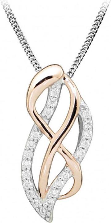 Produktbild Silver Cat Elegant bicolor necklace with zircons SC433 (Silber)
