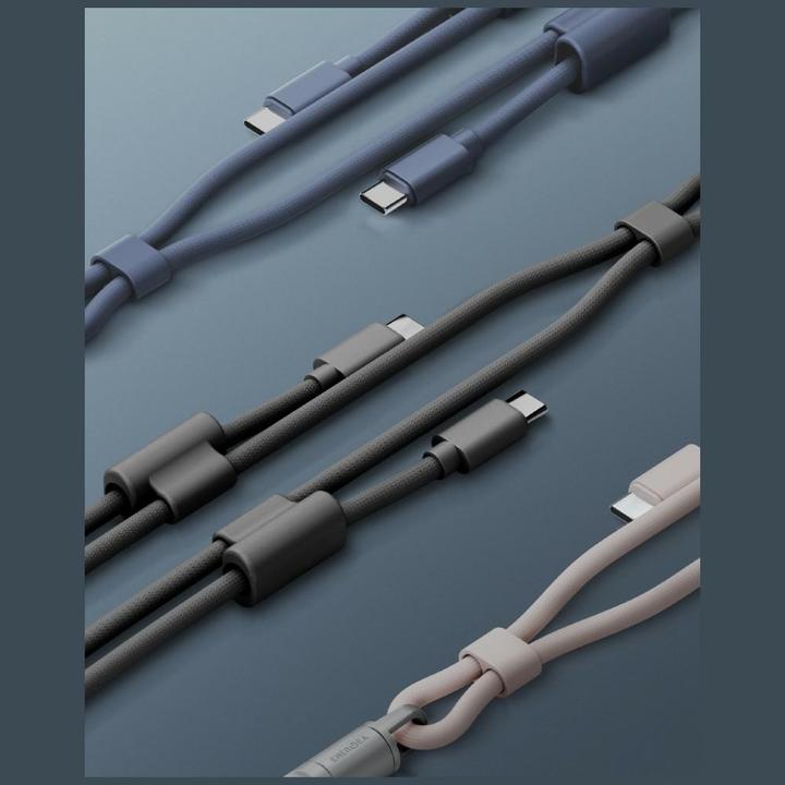 Actual product image Energea Lasso Lanyard Cable USB-C Phone Lanyard - USB-C 1.5m 240W Black (1.50 m, 240 W)