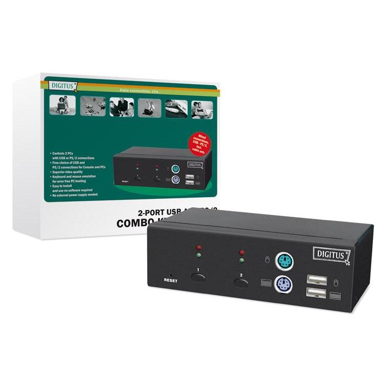 Câble VGA + Double PS/2 1,8 Mètres – Adaptateur Vidéo Et Souris/clavier, Reconditionné
