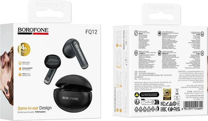 Immagine prodotto Borofone Bluetooth TWS Kopfhörer FQ12 Nice schwarz (Senza fili)