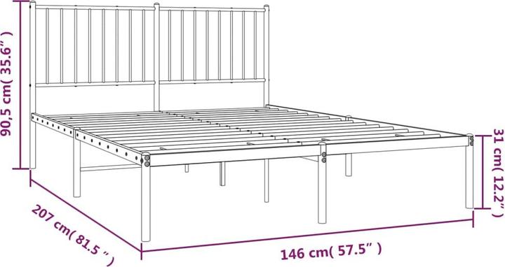 Image du produit vidaXL Bettgestell (140 x 200 cm)