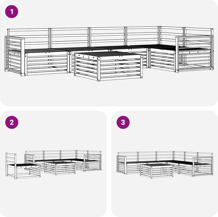 Produktbild vidaXL Outdoor-Sofa