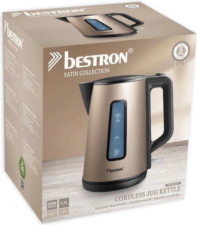 Actual product image Bestron Kettle 1.7 litre, Satin (1.70 l)