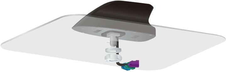 Actual product image Delock Shark Fin Antenna with LTE + WLAN + GNSS Multiband (GPS, Wi-Fi)