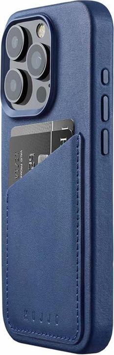 Produktbild Mujjo Voller Leder -Brieftasche für iPhone 15 Pro - Blue |Blau (Apple iPhone 15 Pro)