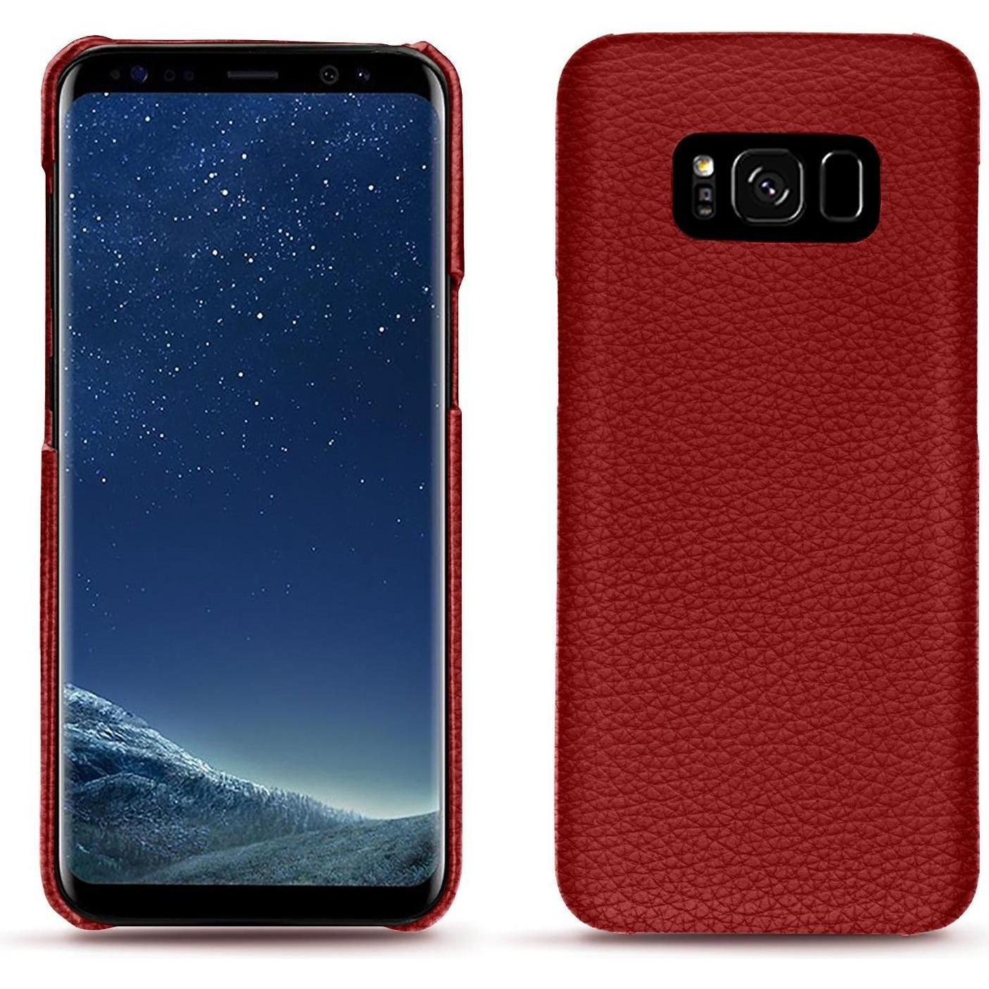 Noreve Lederschutzhülle (Samsung Galaxy S8+), Smartphone Hülle, Rot