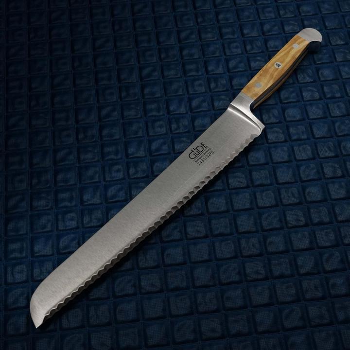 Produktbild Güde Brotmesser "Franz ", geschmiedet, Doppelkropf, Griff: ital. Olivenholz, beidseitig geschliffen
