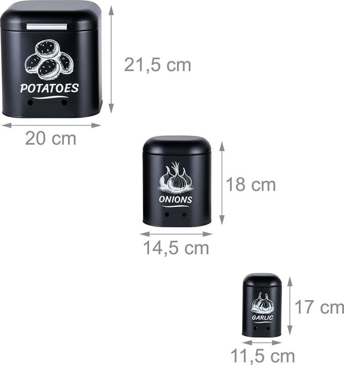 Productafbeelding Relaxdays 3x Kartoffel-Aufbewahrungsbox