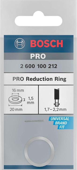 Produktbild Bosch Professional Zubehör Reduzierring für PRO Kreissägeblatt, 20 x 1,5 x 16 mm