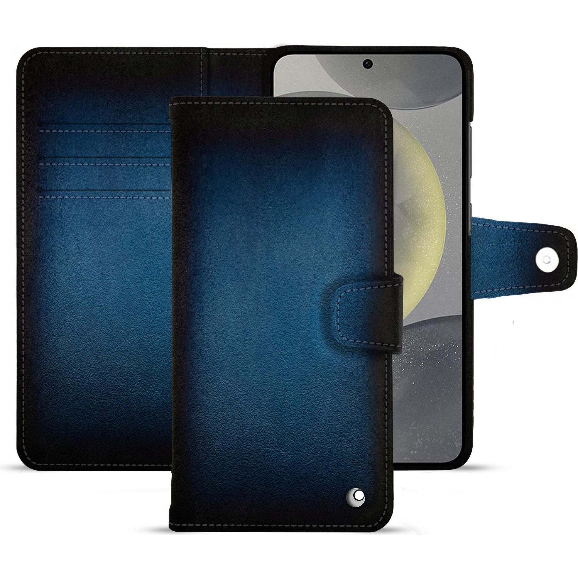 Noreve Lederschutzhülle (Samsung Galaxy S24+), Smartphone Hülle, Blau