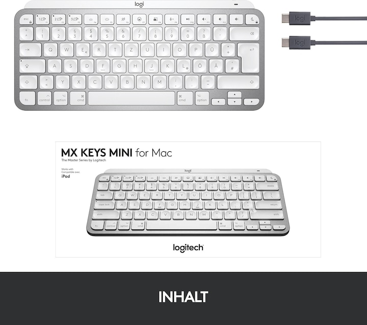 Actual product image Logitech Mx Keys Mini for Mac (DE, Wireless)