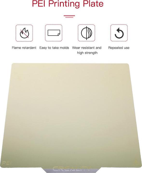 Creality PEI PRINT PLATE KIT 235x235x2MM FROSTED 3D ACCESSOIRES (Accessoire)