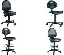 Actual product image Topstar Tec 50 Bodengleiter + Fussring Kunstlederpolster schwarz 590-840 mm