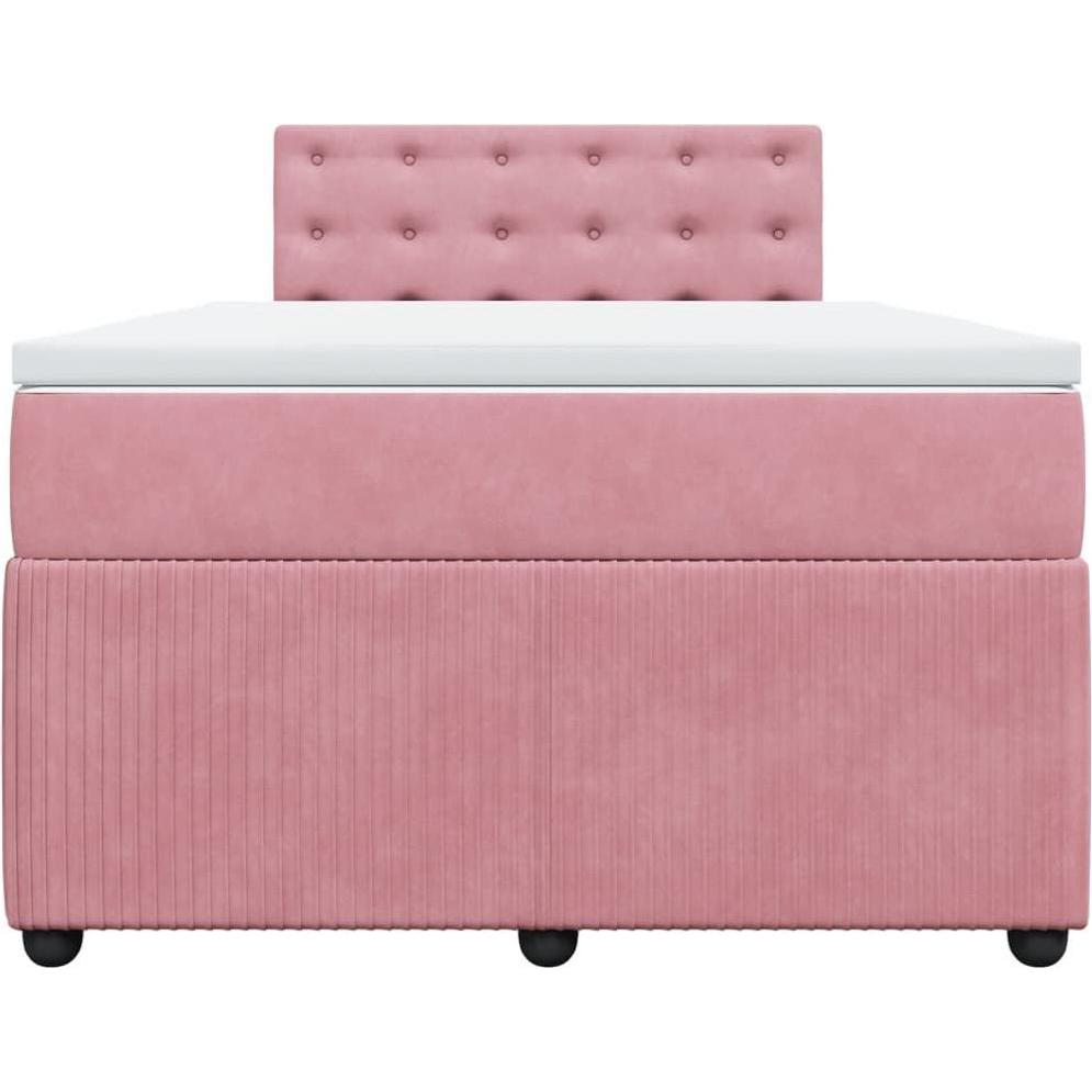 Thumbnail - VidaXL, Bett, Bo x springbett mit Matratze 120 x 190 cm Samt (120 x 190 cm)