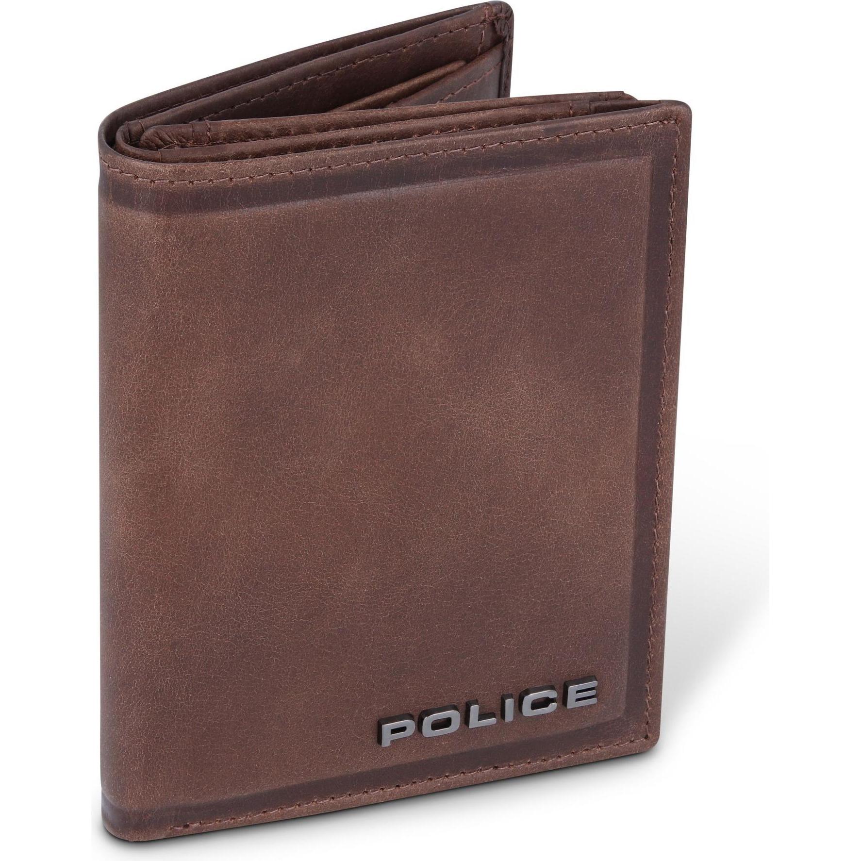 Thumbnail - Police, Herren, Portemonnaie, Geldbörse Leder 9 cm, Braun
