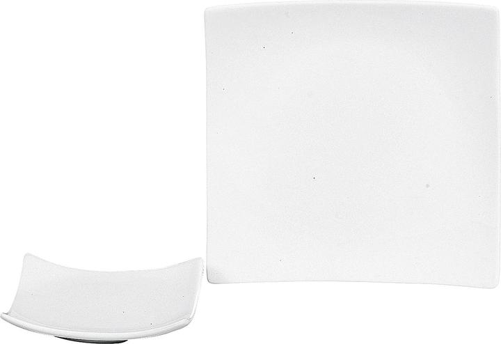 Sandra Rich Piatto 'Square' in porcellana (LxW): 10x10cm bianco (12x)