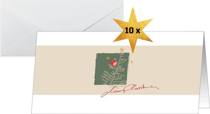 Produktbild Sigel 10 Weihnachtskarten White Apple DIN lang (10 Stk.)