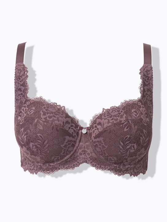 Ulla Popken Bügel-BH, Softschalen, Balconette-BH, Spitze, Cup B - D