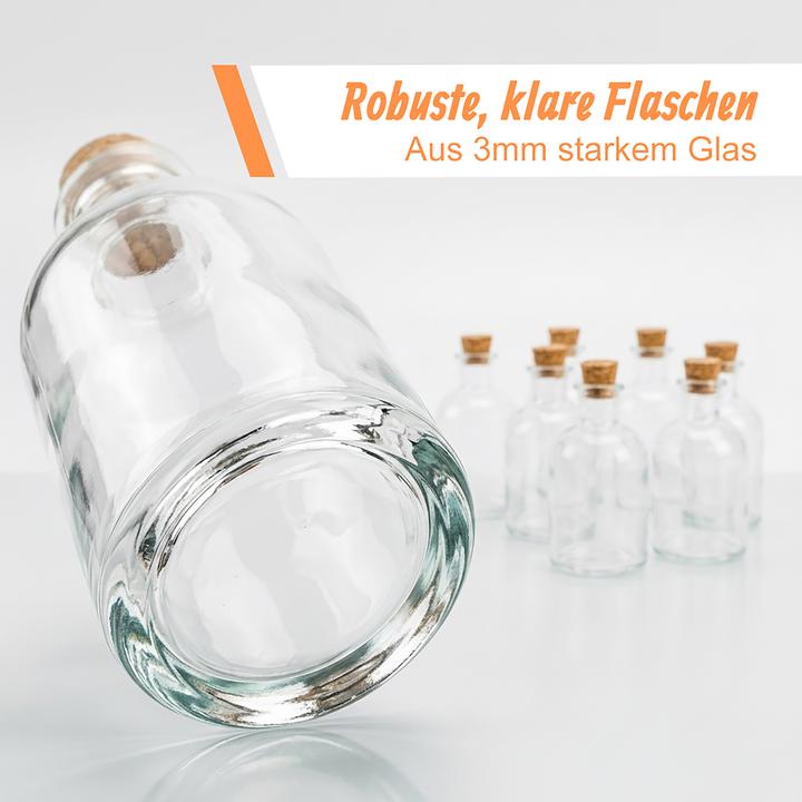 Produktbild Relaxdays 8x Glasflaschen-Set (8 Stk., 0.15 l)