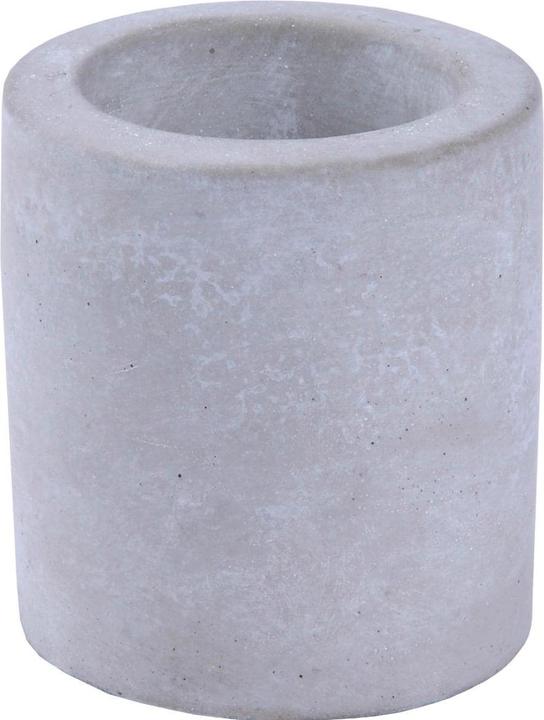 müller Kerzen Kerzenhalter 2 in 1 Stone 6.5 x 6 cm, 1 Stück, Steingrau (6.5 x 6 x 6 cm)