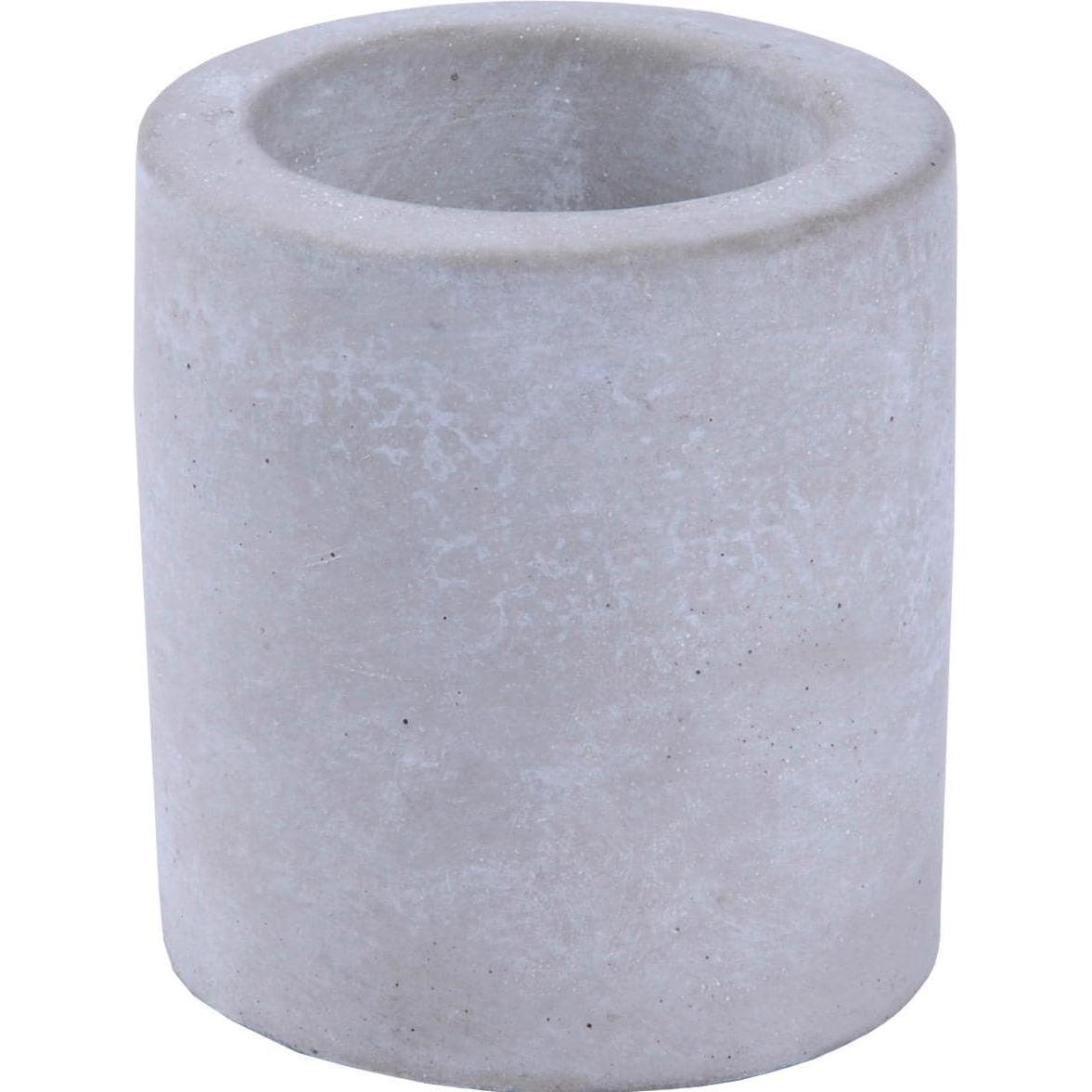müller Kerzen, Kerzenständer, Kerzenhalter 2 in 1 Stone 6.5 x 6 cm, 1 Stück, Steingrau (6.5 x 6 x 6 cm)