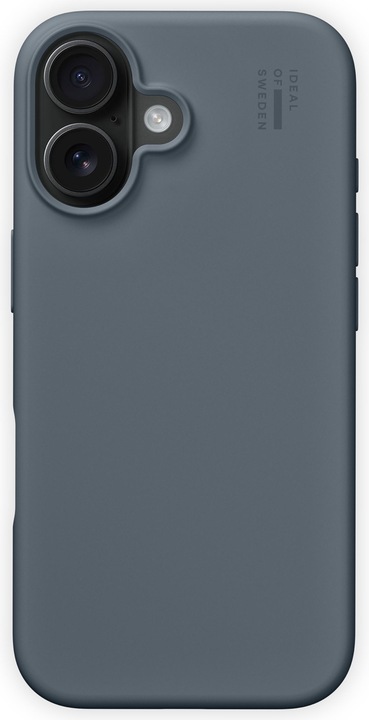 Image du produit iDeal Of Sweden Étui en silicone pour iPhone 16 - Bleu nuit (Apple iPhone 16)