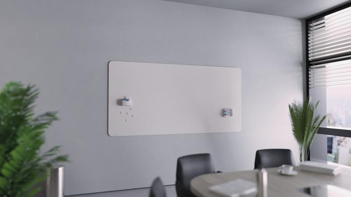 Actual product image Legamaster Glass board matt 7-104264 round corner 100x200cm warm grey (200 x 100 cm)