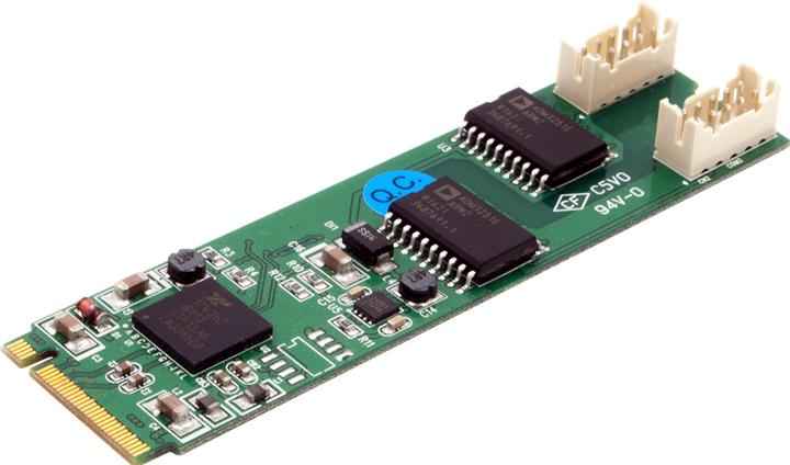 Produktbild Exsys M.2 NGFF 2S Seriell RS-232 Karte, 2.5KV Optische Isolation (Exar Chip-Set)