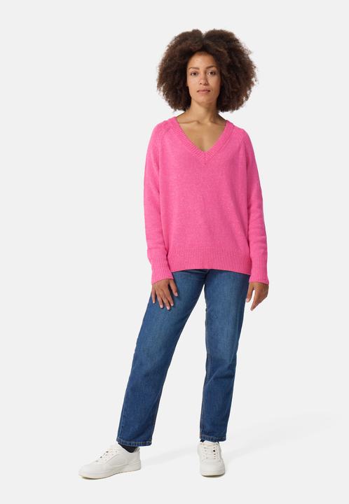 Produktbild Cash-Mere Seide Kaschmir Oversize Style V-Ausschnitt Pullover (S)