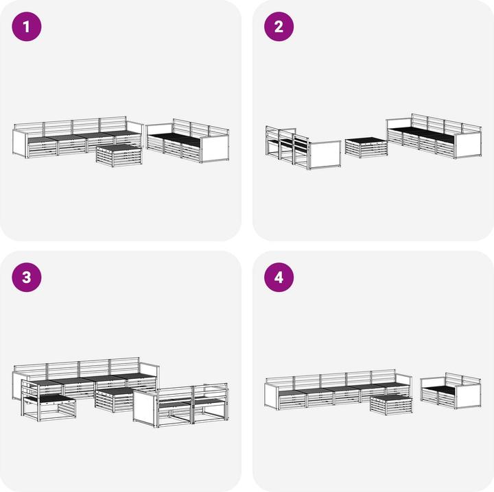 Produktbild vidaXL Outdoor-Sofa