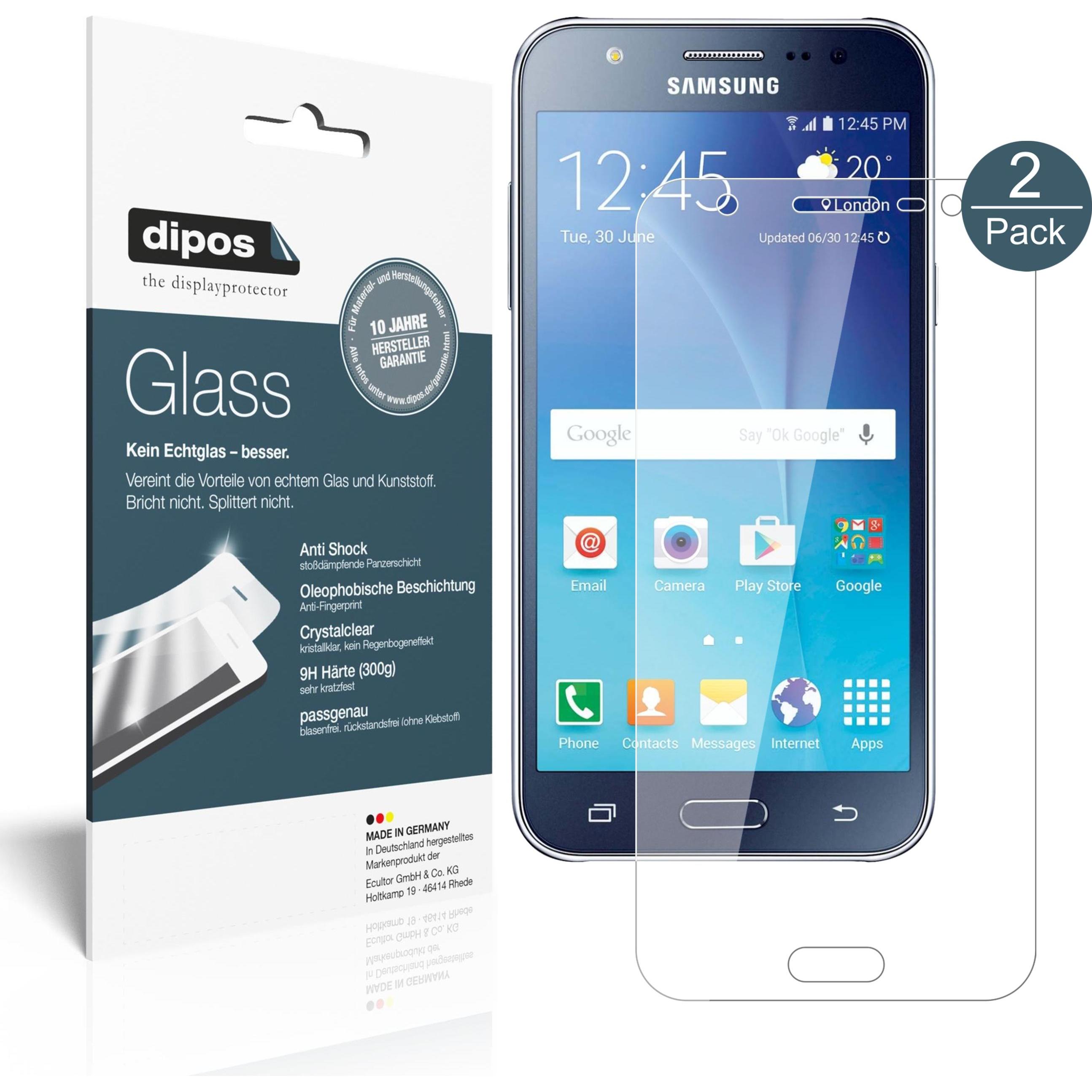 Dipos Displayschutz Anti-Shock (1 Stück, Samsung Galaxy J5), Smartphone Schutzfolie, Transparent
