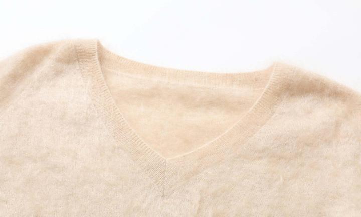 Produktbild Bellemere Pullover Brushed Silk Cashmere V-Neck Sweater (One Size)