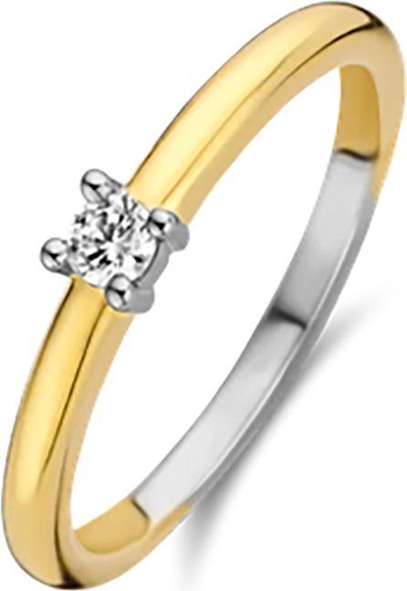 Produktbild Ti Sento Milano Ring mit Zirkonia vergoldet 12211ZY (56, 925 Silber)