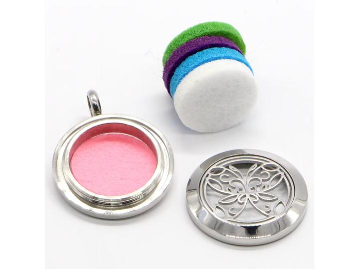 Immagine prodotto Zen Arôme Collana di gioielli per profumi con ciondolo n. 3 per olio essenziale, profumo - acciaio (Acciaio inossidabile, Cuoio)