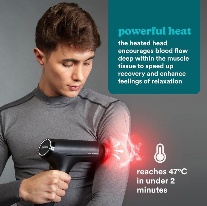 Actual product image Homedics Pro Physio Massage Gun with Heat (6 Steps, 300 min)