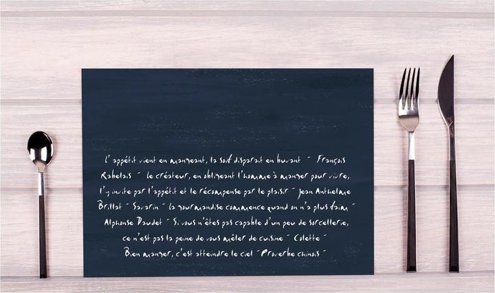 Image du produit PROnappe 400 sets de table Ardoise noire 30,0 x 40,0 cm (4 pcs, 40 x 30 cm)