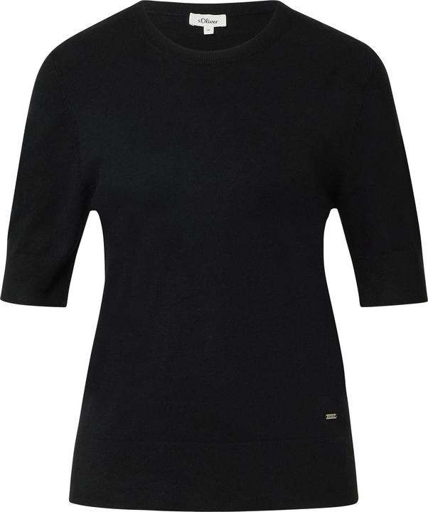 Produktbild s.Oliver Strickpullover Kurzärmeliger Strickpullover aus Viskosemix (48)