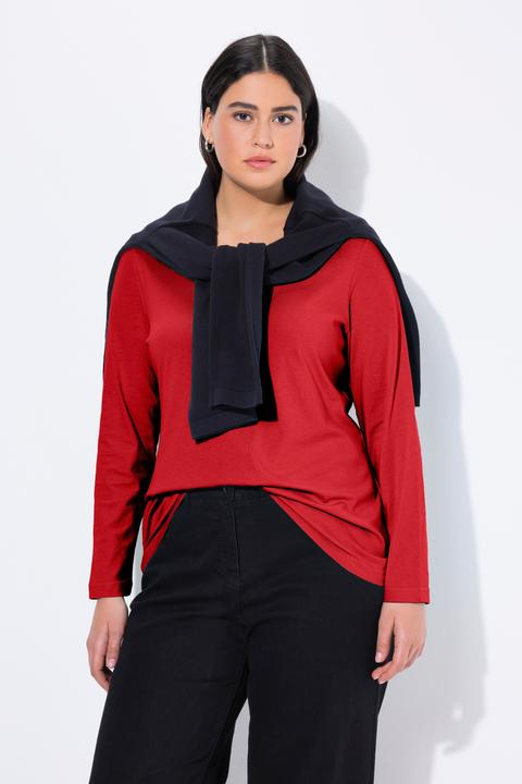 Produktbild Ulla Popken Shirt, Slim, Rundhalsausschnitt, Langarm (58)