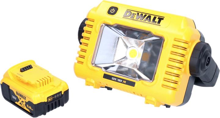 Produktbild DeWalt DCL 077 Akku LED Arbeitsstrahler 12 V 18 V 2000 lm IP54 + 1x Akku 5,0 Ah - ohne Ladegerät (2000 lm)