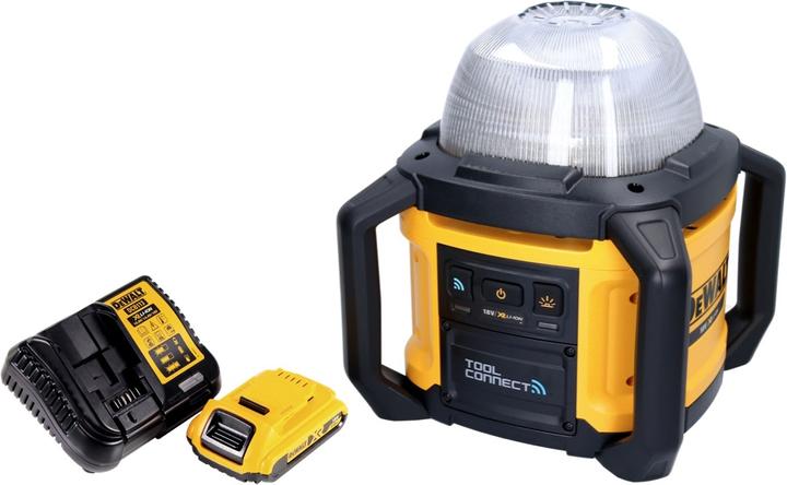 Actual product image DeWalt DCL 074 D1 Rechargeable construction site spotlight 18 V 5000 lm 4000 Kelvin + 1x rechargeable (5000 lm)