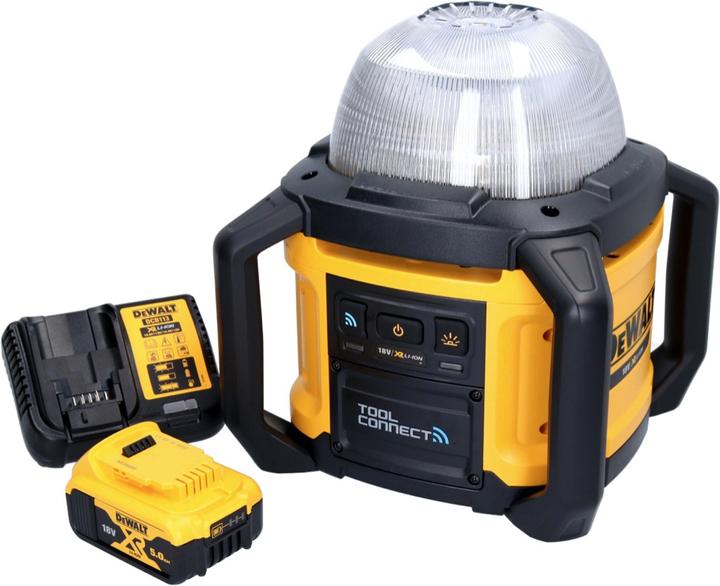 Actual product image DeWalt DCL 074 P1 Rechargeable construction site spotlight 18 V 5000 lm 4000 Kelvin + 1x rechargeable (5000 lm)