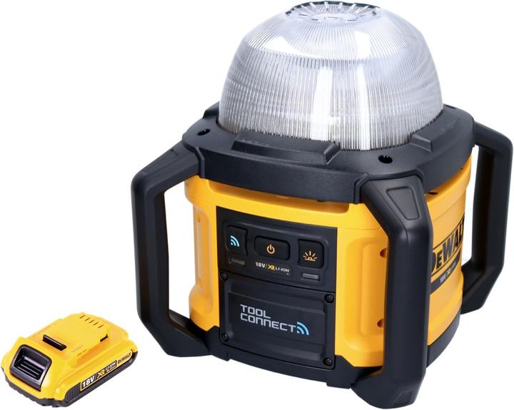 Immagine prodotto DeWalt DCL 074 Faro da cantiere a batteria 18 V 5000 lm 4000 Kelvin + 1x batteria 2.0 Ah - senza caricatore (5000 lm)